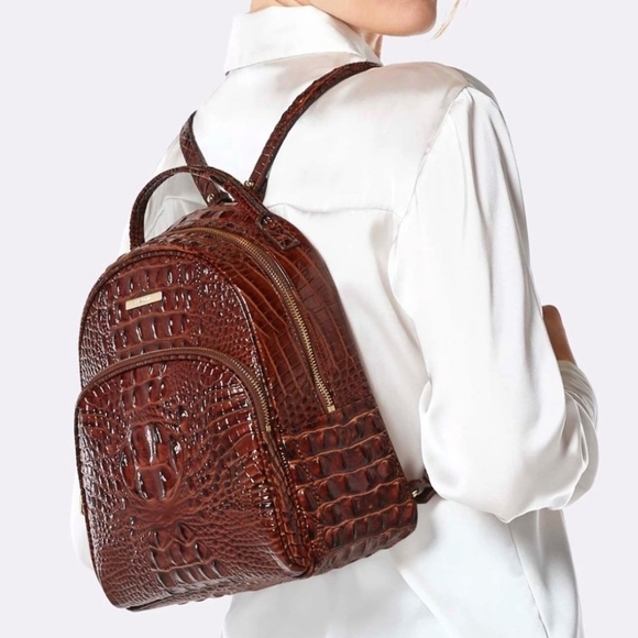 🔹️ BRAHMIN  🔹️Chelcy cayenne taos Melbourne Genuine  Leather backpack ✨️🎒 - Picture 6 of 11